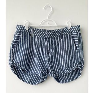 Harper Striped Blue “Linen” Shorts Size M